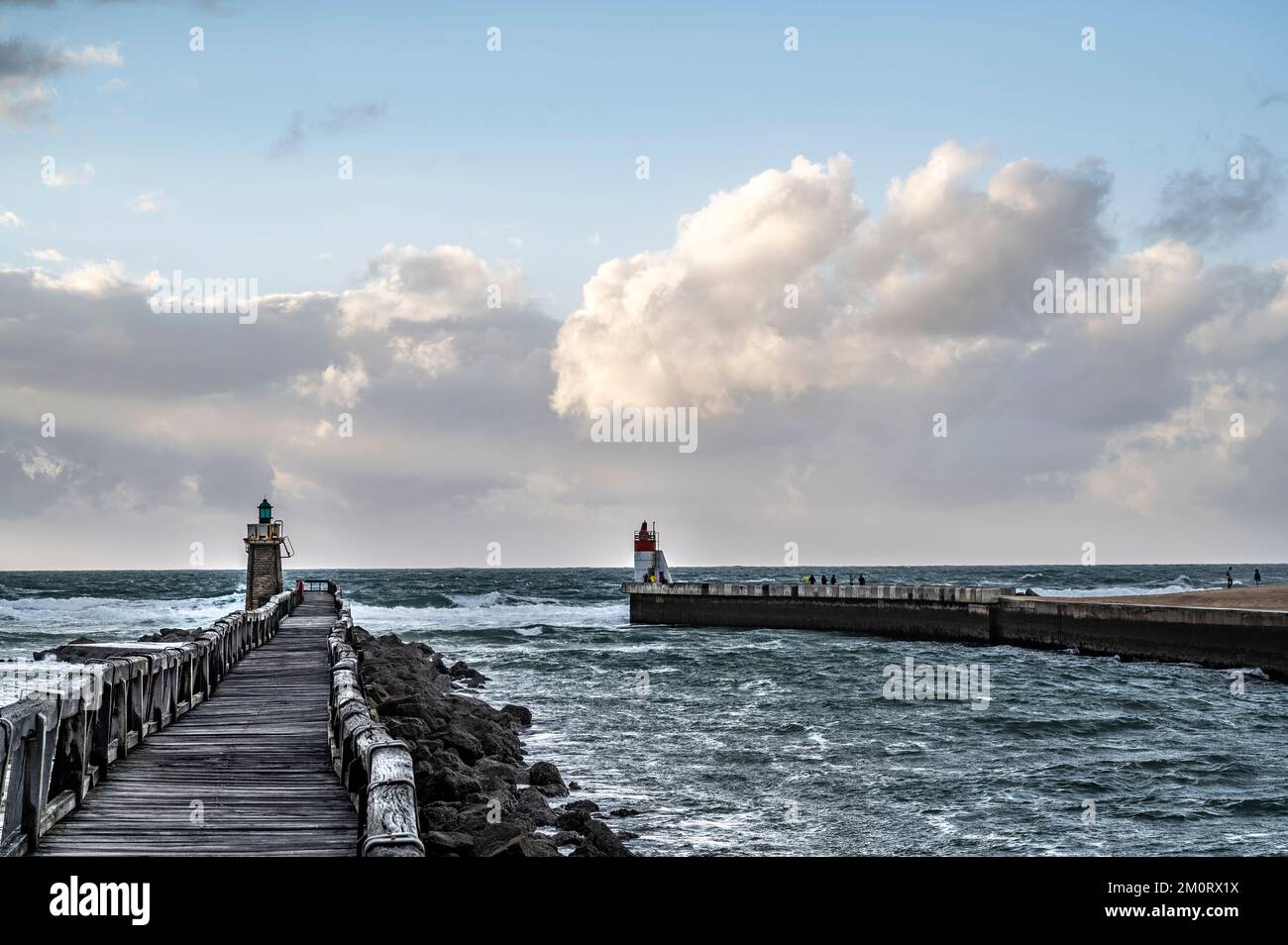 L'Estacade de Capbreton at Capbreton, Departement Landes, France Stock Photo