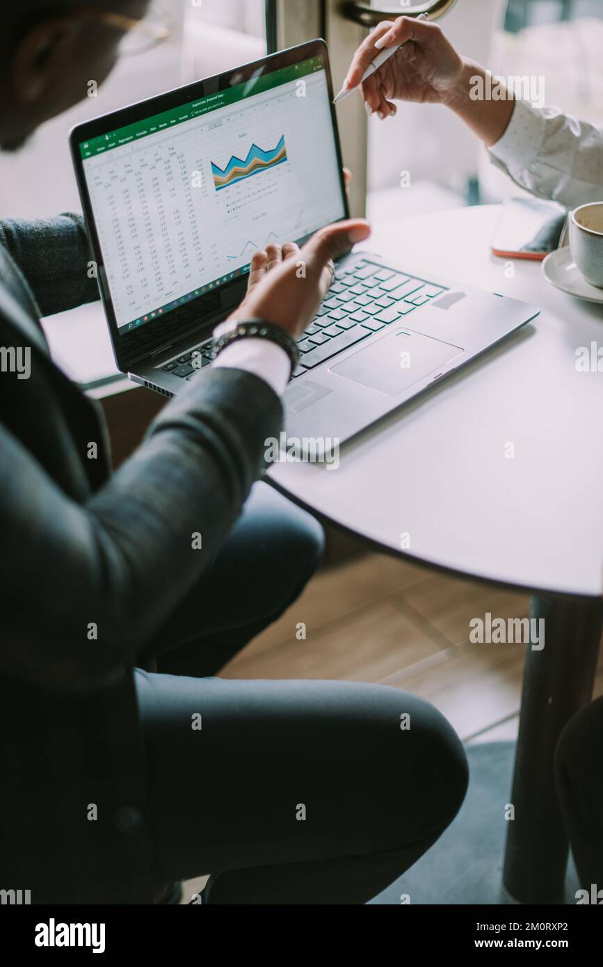 Two bussinesspeople disscussing over a topic Stock Photo
