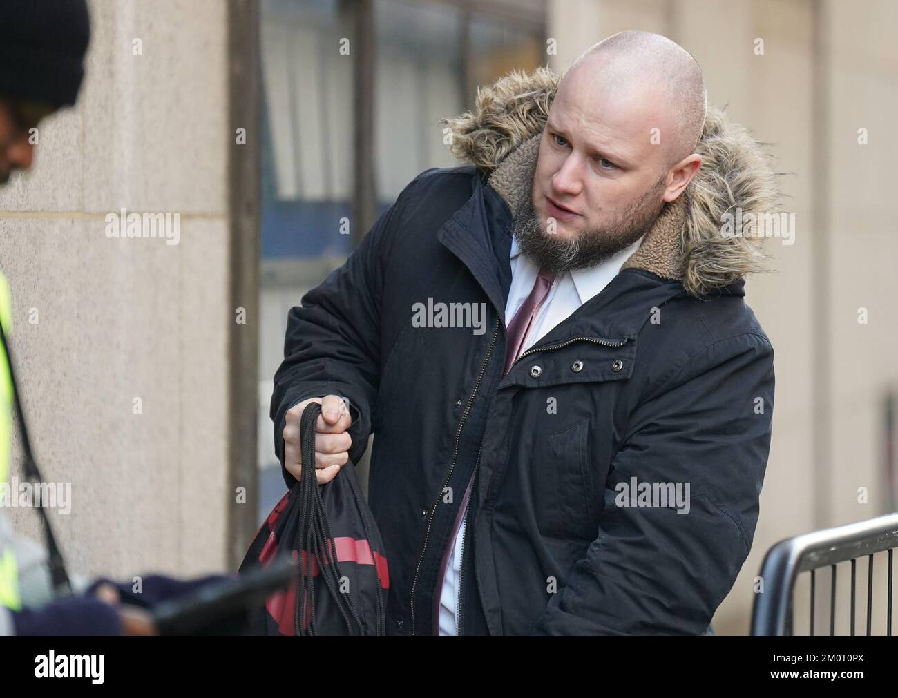Line Operative Car assembly line operative Damien Drackley arrives at the Old Bailey ...