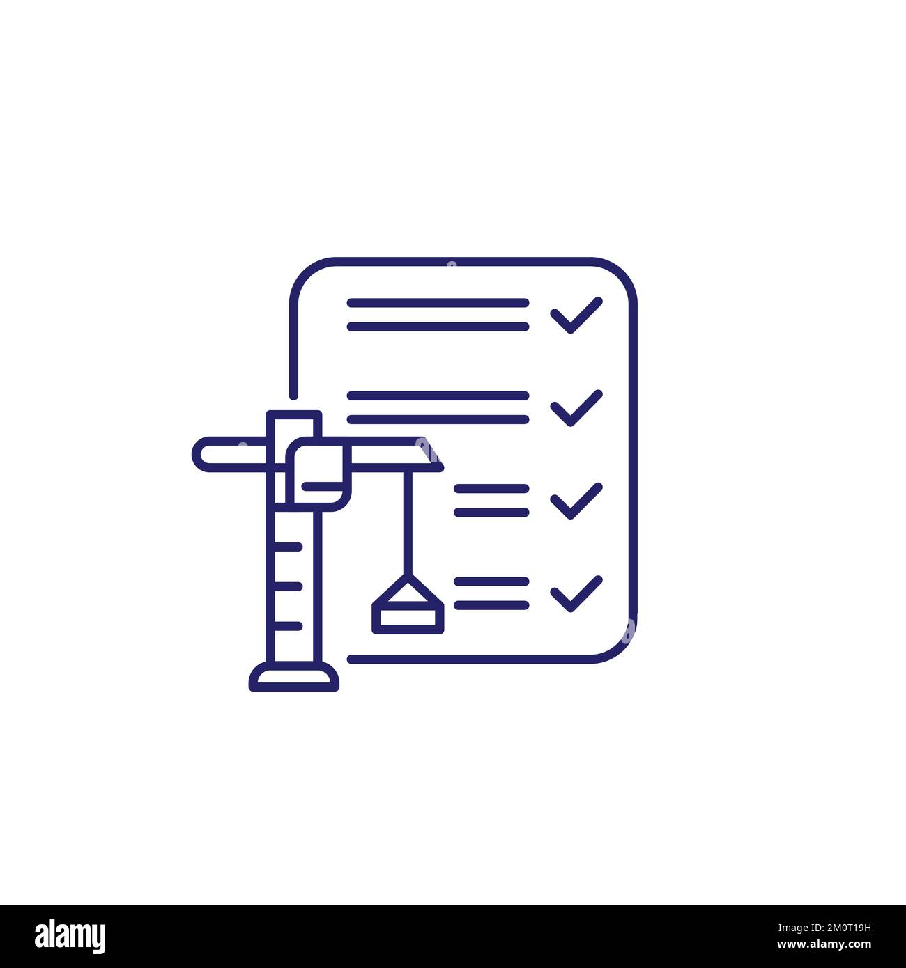 Building permit line icon on white Stock Vector Image & Art - Alamy