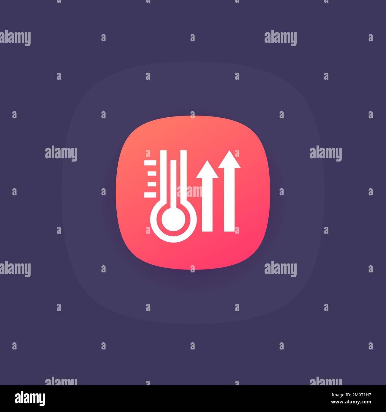 Rising temperature icon, vector sign Stock Vector Image & Art Alamy