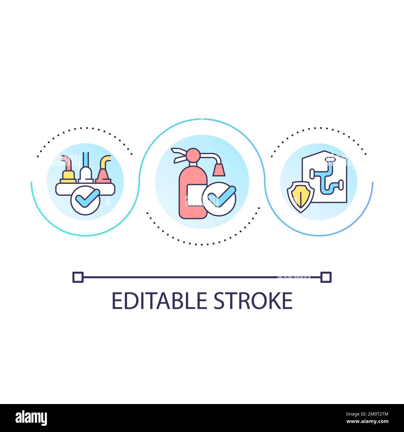 Avoiding workplace accidents loop concept icon Stock Vector Image & Art ...