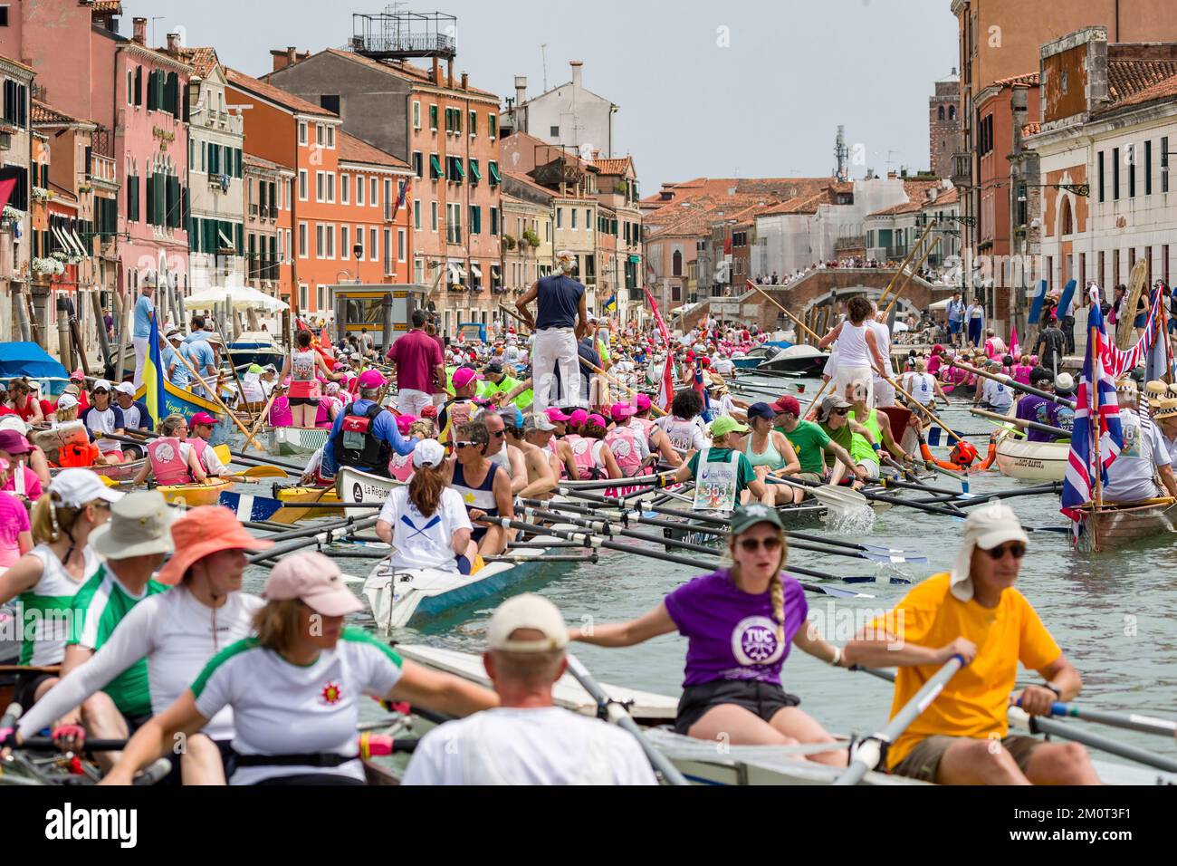 32 Rowers Boat Italy, Venice, listed as World Heritage by UNESCO, La Vogalonga is a 32 ...