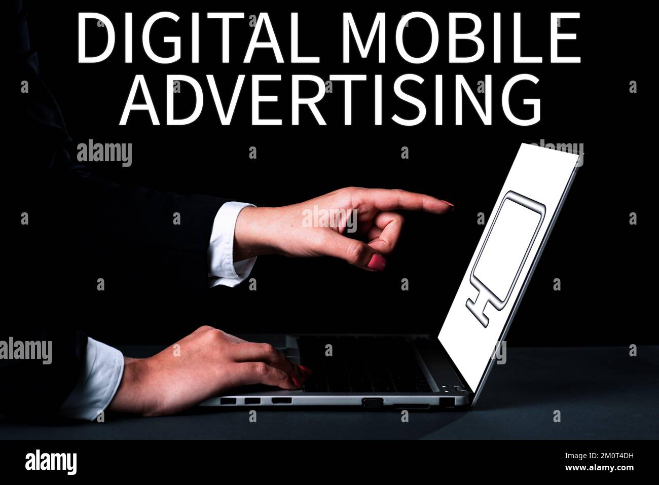 Writing displaying text Digital Mobile Advertising. Conceptual photo digitized content that can