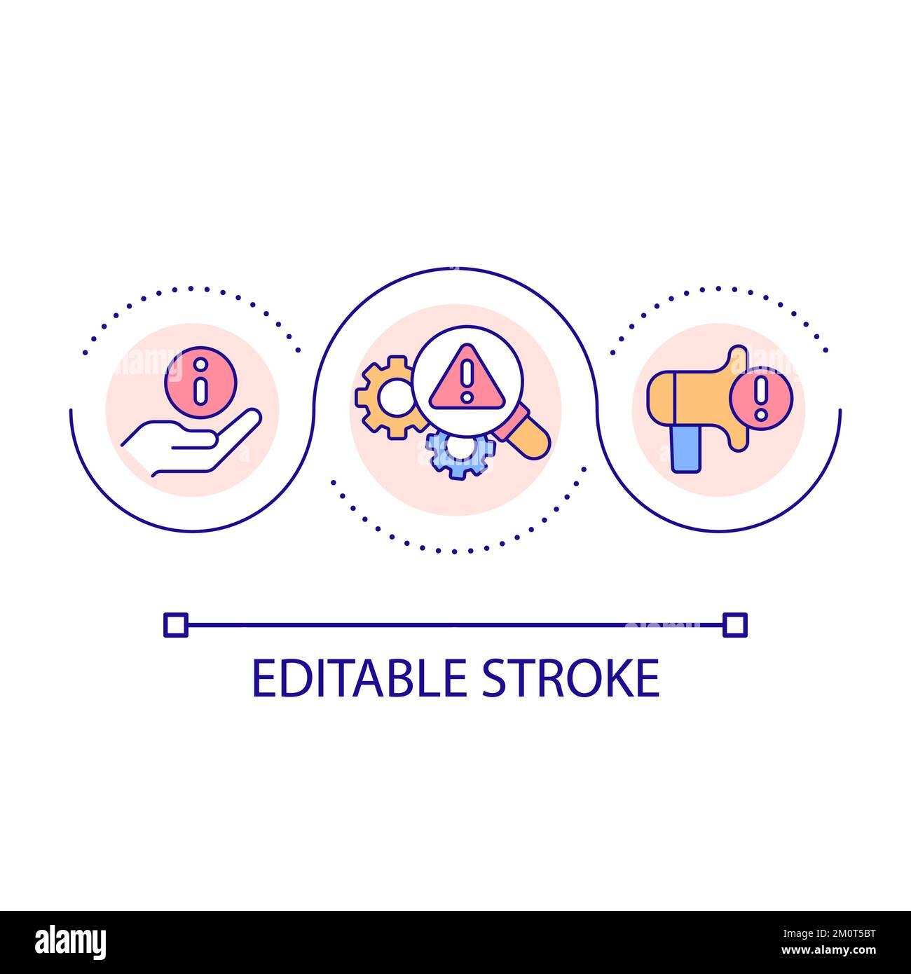 Notify of safety hazards loop concept icon Stock Vector Image & Art - Alamy