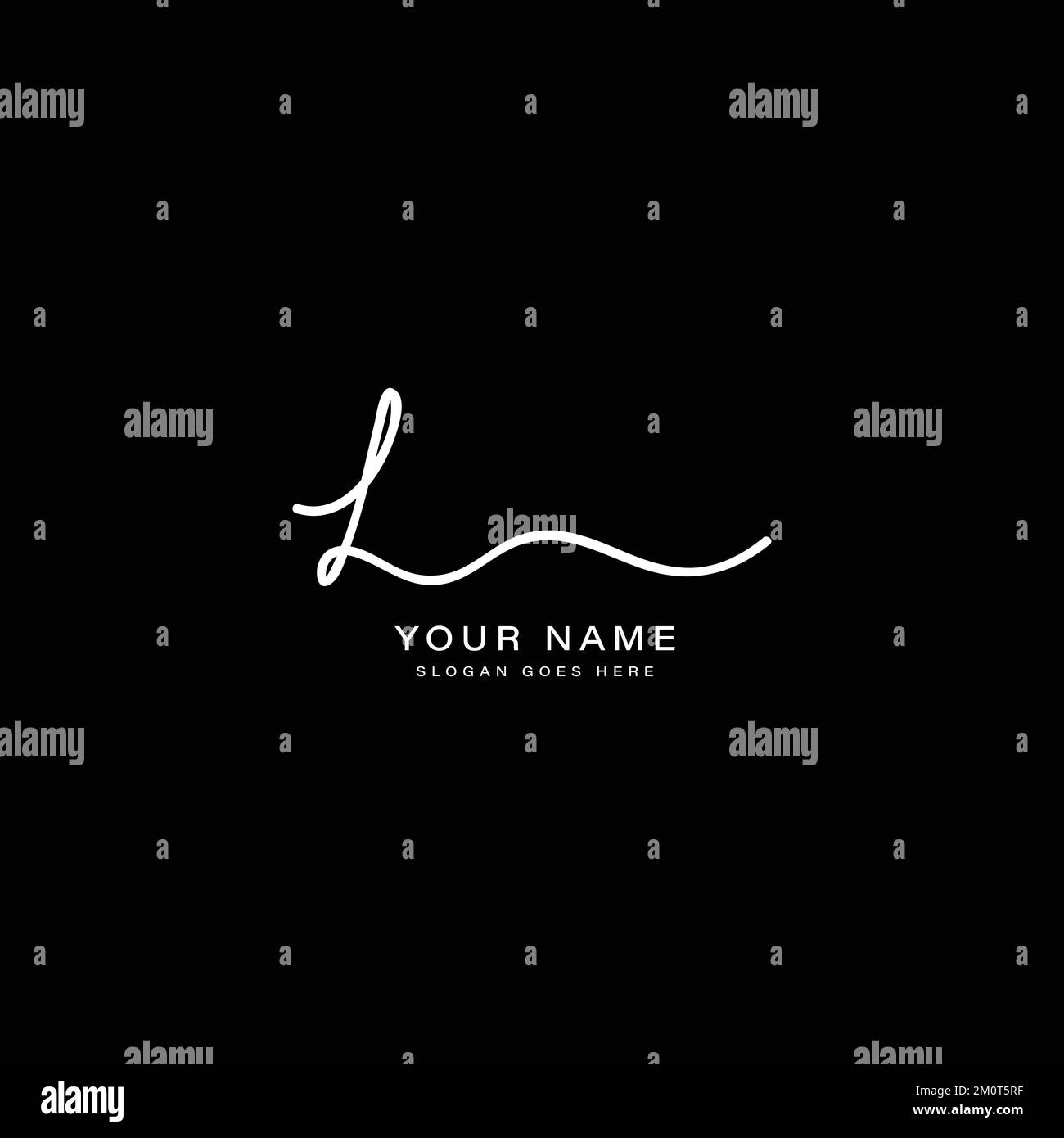 Initial Letter L Logo, Handwritten and Signature in joining style for ...