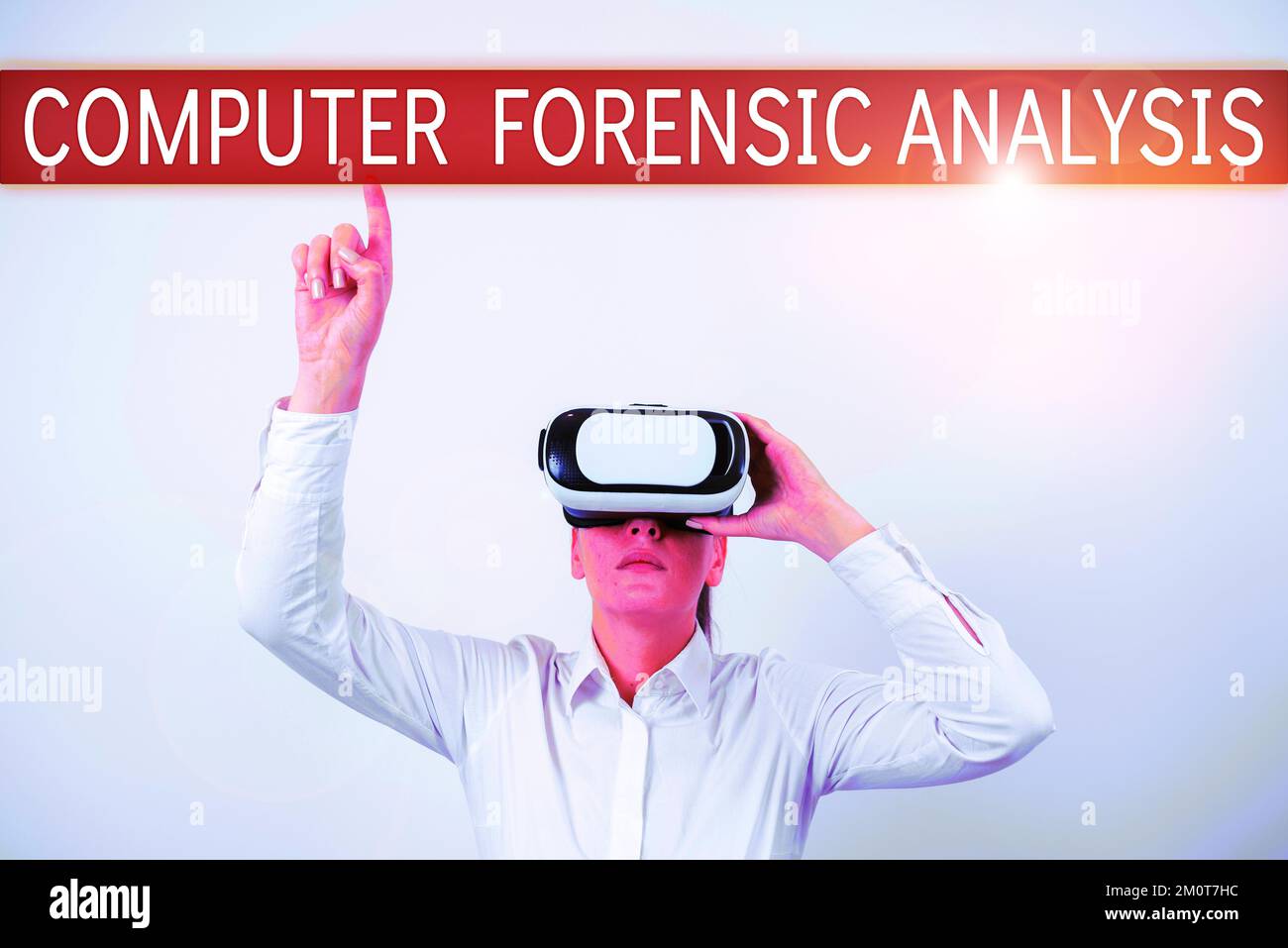 Text caption presenting Computer Forensic Analysis. Word Written on evidence found in computers and storage media Stock Photo