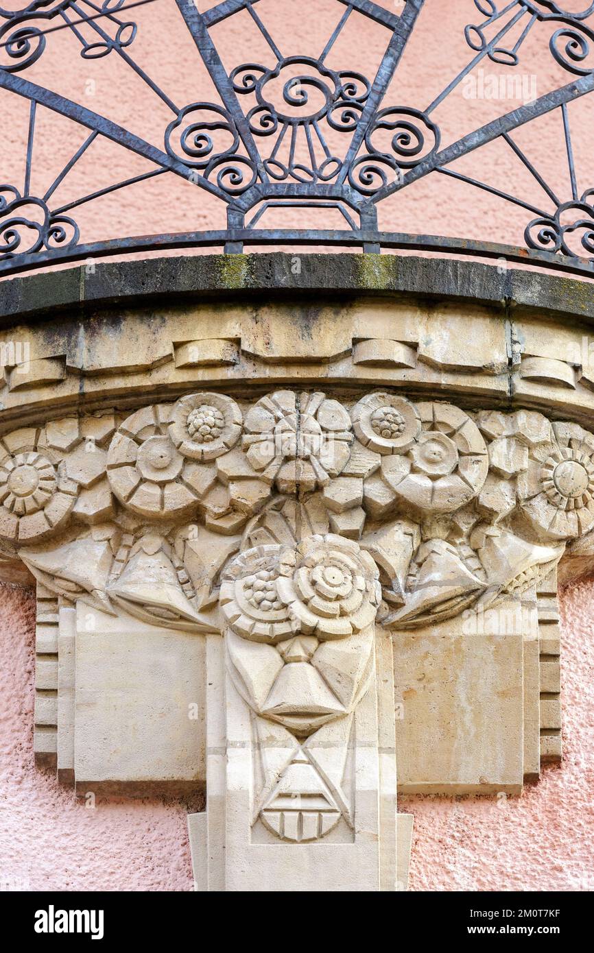 France, Meurthe et Moselle, Nancy, detail of the decoration on the