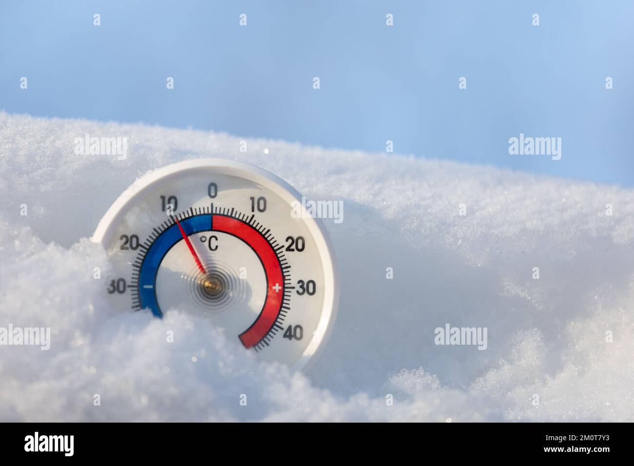 Double scale alcohol thermometer with ambient temperature plus 23 Celsius  or 73 Fahrenheit degrees. Silver plastic vertical air thermometer isolated  Stock Photo - Alamy