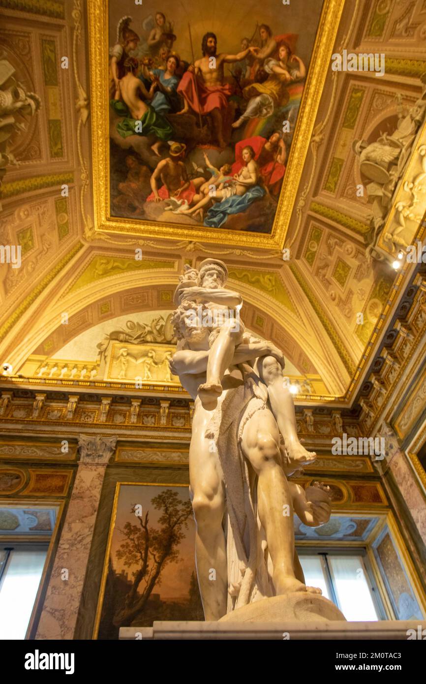 Italy, Lazio, Rome, Borghese gallery, statue of Gian Lorenzo Bernini ...