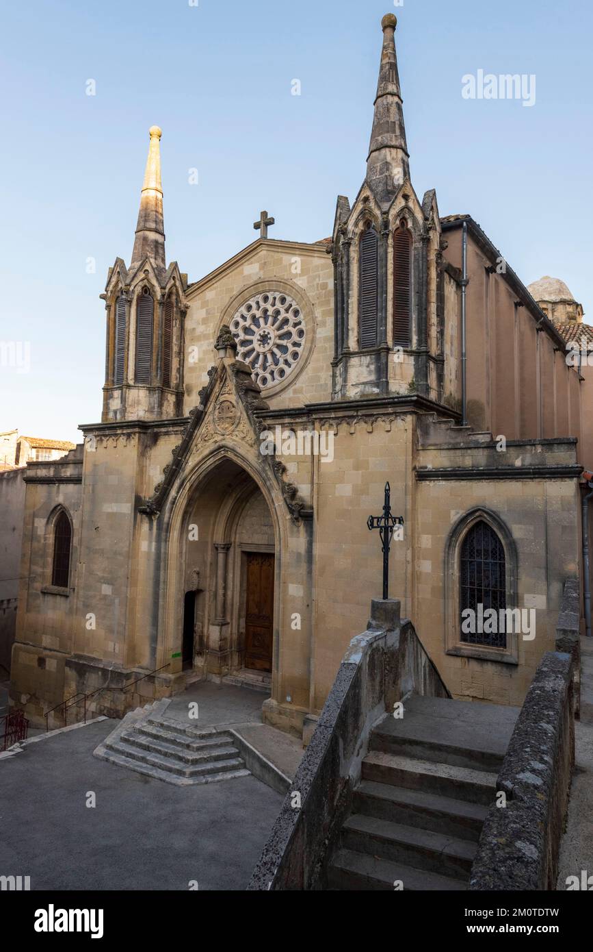 France, Gard, Sommieres, Saint Pons church Stock Photo