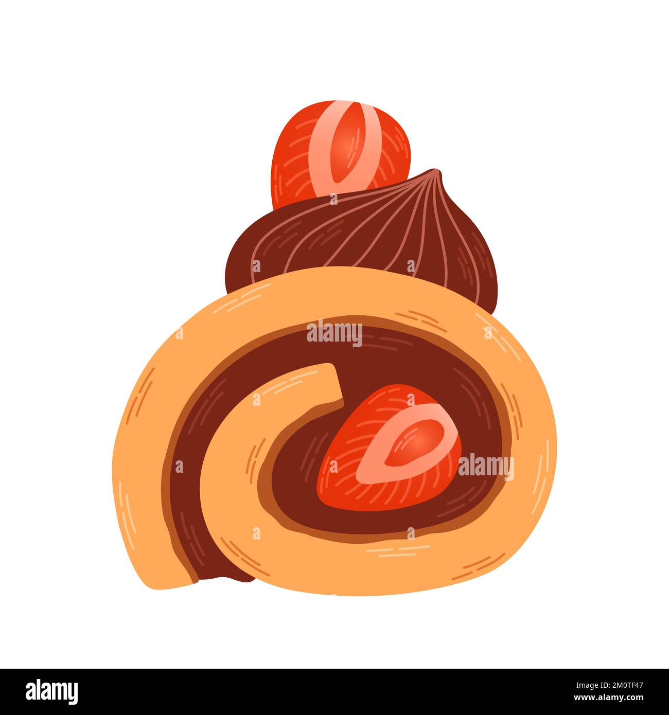 Japanese cake roll Stock Vector Images - Alamy