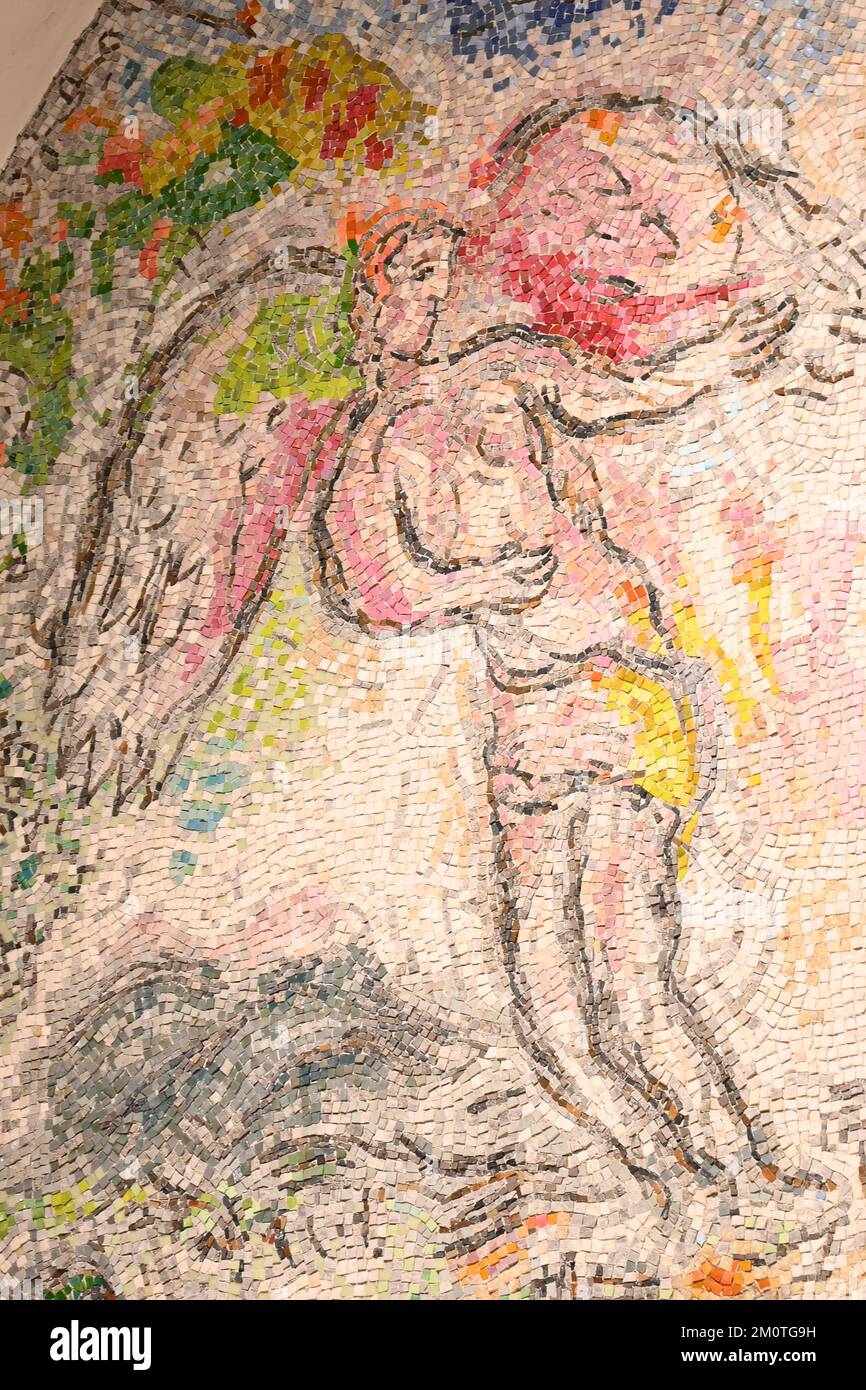 France, Var, Les Arcs, Sainte Roseline chapel by Marc Chagall, the Meal