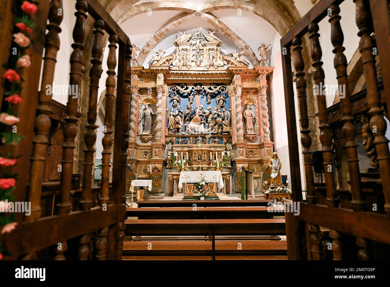 France, Var, Les Arcs, Sainte Roseline chapel, the altar Stock Photo