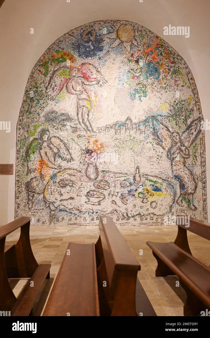 France, Var, Les Arcs, Sainte Roseline chapel by Marc Chagall, the Meal