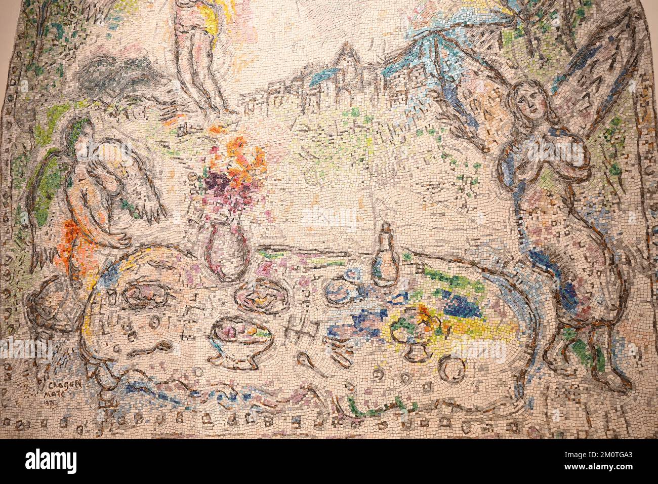 France, Var, Les Arcs, Sainte Roseline chapel by Marc Chagall, the Meal