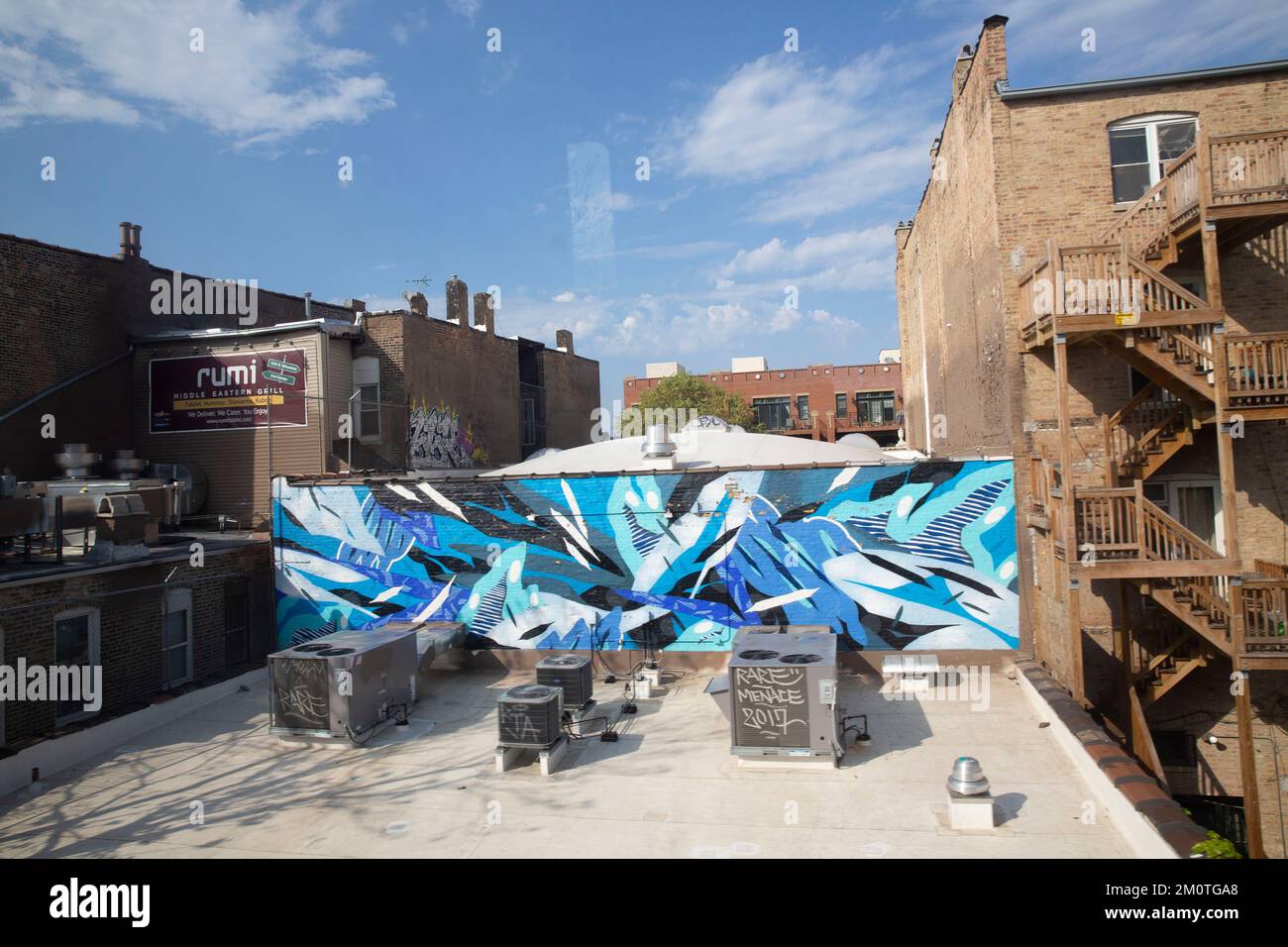 United States, Illinois, Chicago, Wicker Park district, Street art on