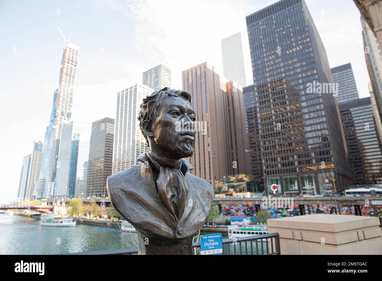 United States, Illinois, Chicago, Jean-Baptiste Pointe du Sable ...