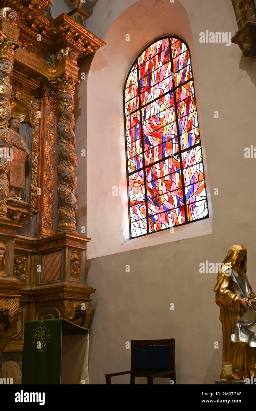 France, Var, Les Arcs, Sainte Roseline chapel by Marc Chagall, stained