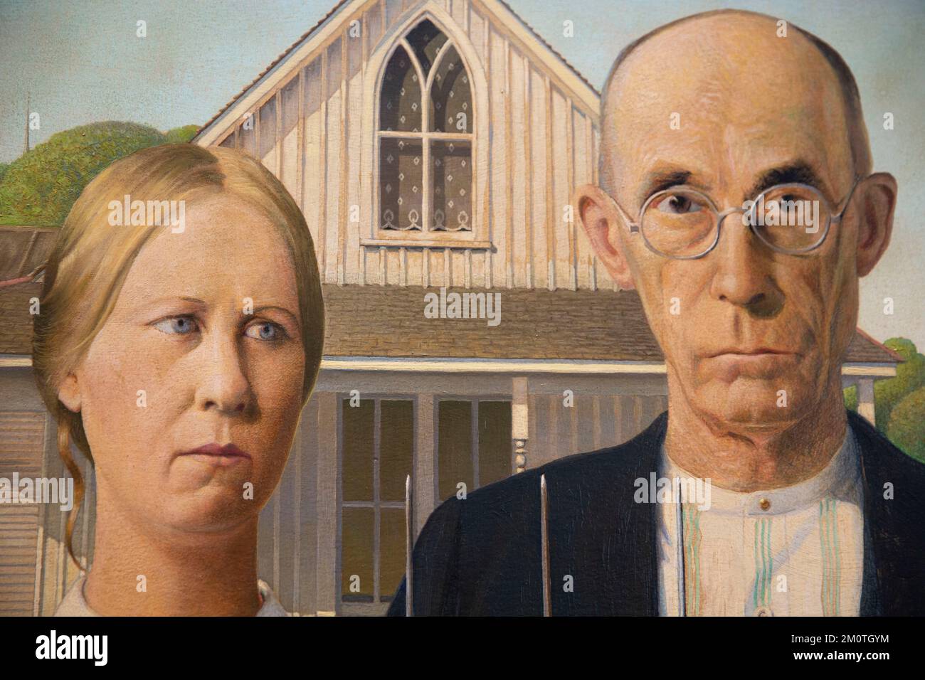 United States, Illinois, Chicago, American Gothic, by painter Grant