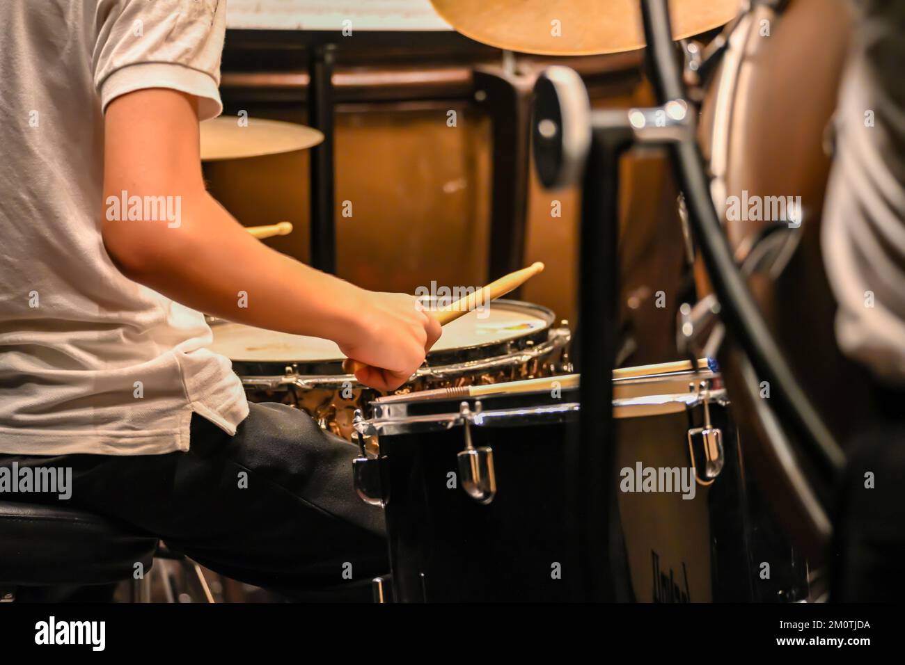 Symphonic timpani membranophone musical instrument with a deep sound Stock Photo Alamy