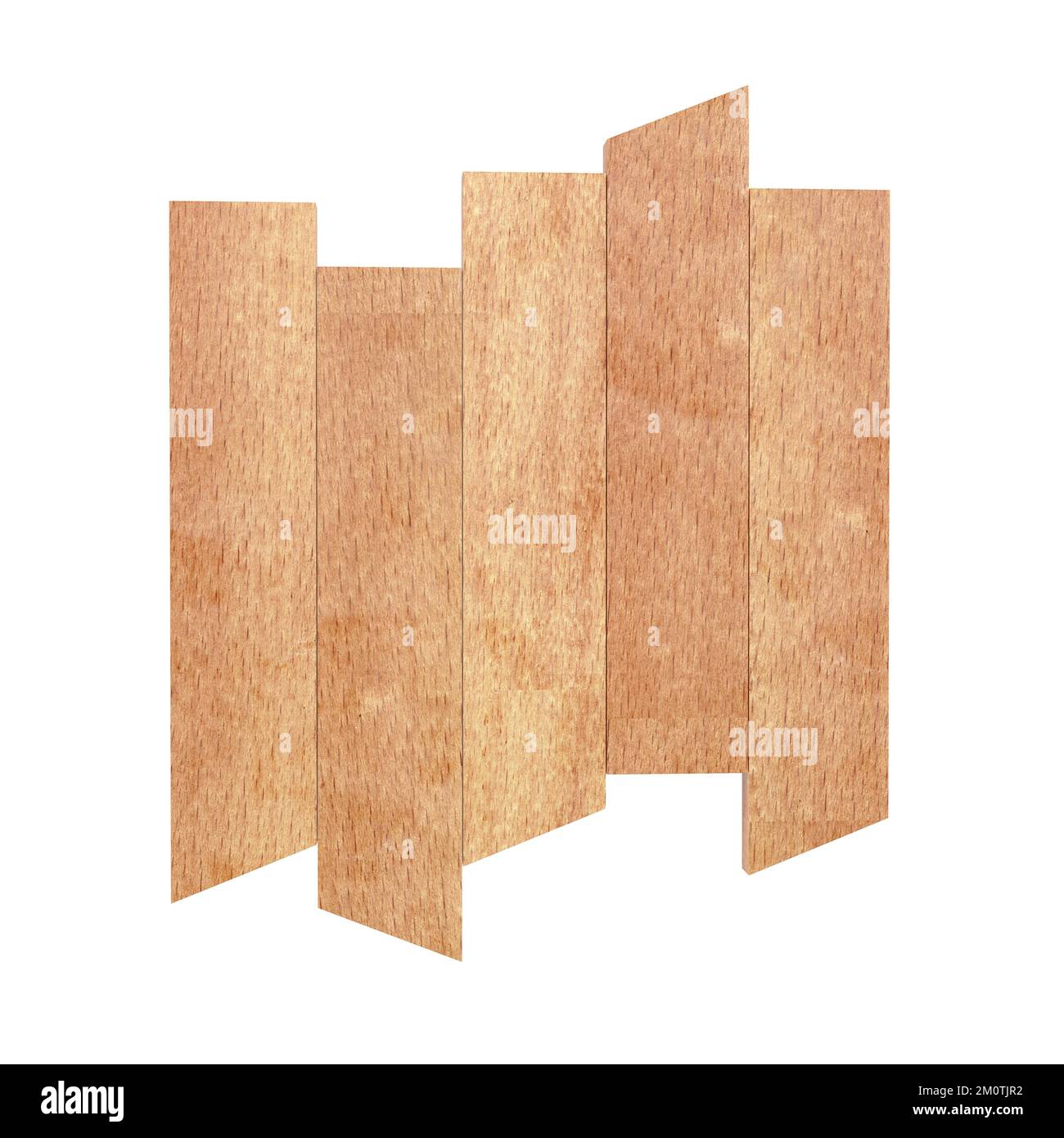Wooden planks isolated on white background. 3d rendering Stock Photo ...