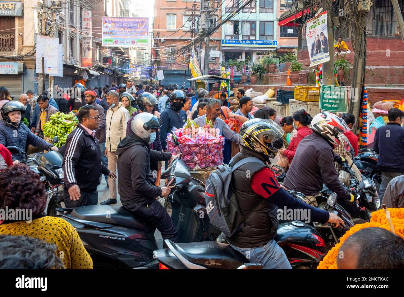 Nepal, Kathmandu, downtown, traffic Stock Photo - Alamy