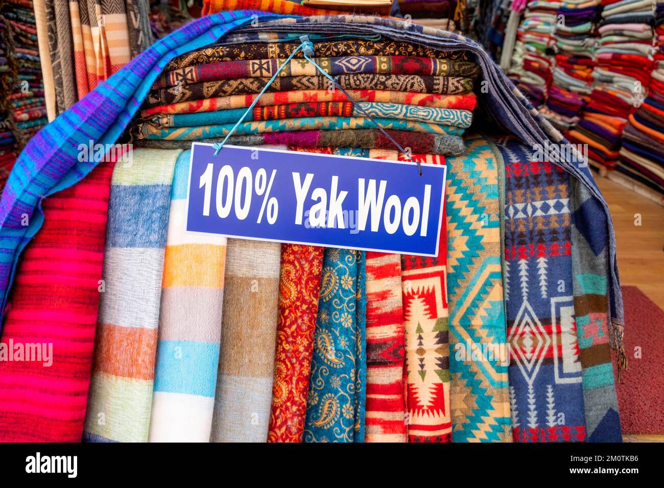 Nepal, Kathmandu, downtown, Thamel tourist district, craft and souvenir