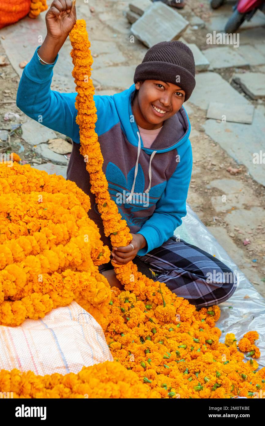 Nepal smiling boy vendor kathmandu hires stock photography and images