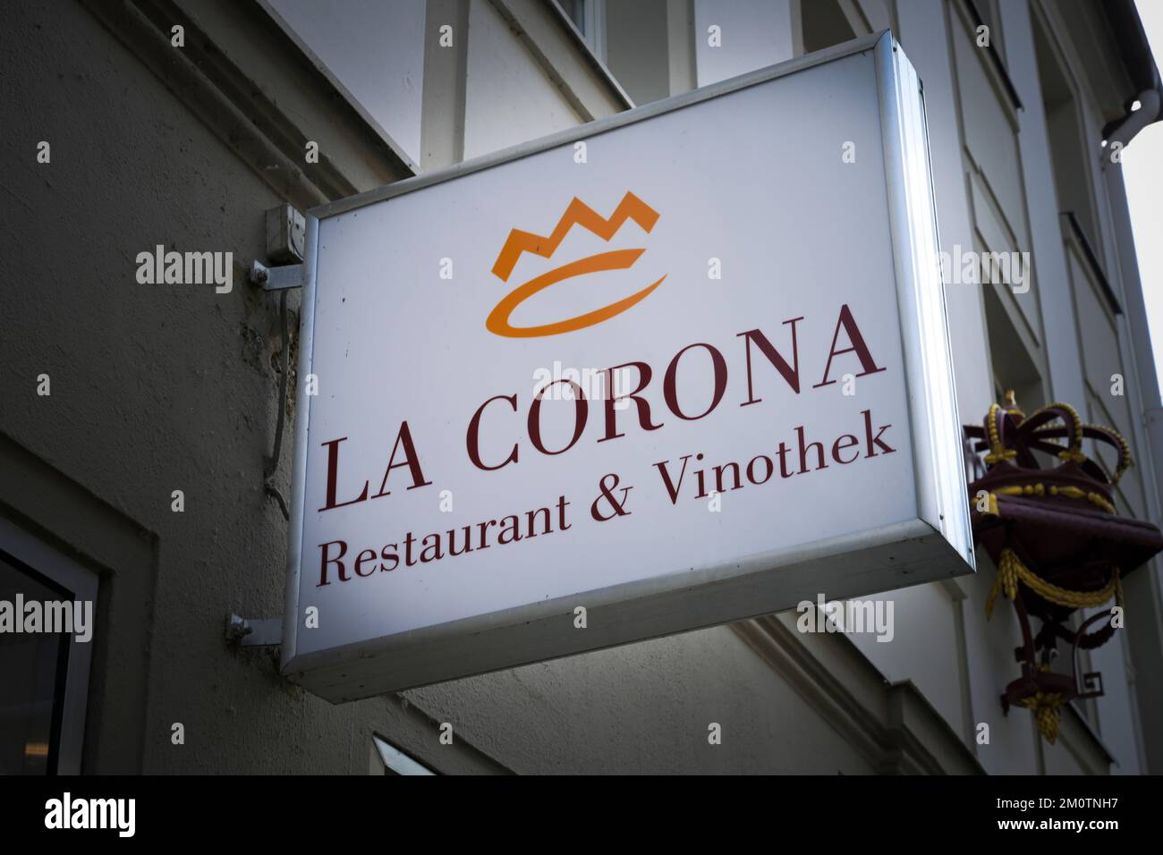 La Corona Restaurant, Ansbach, Bayern, Deutschland Stock Photo