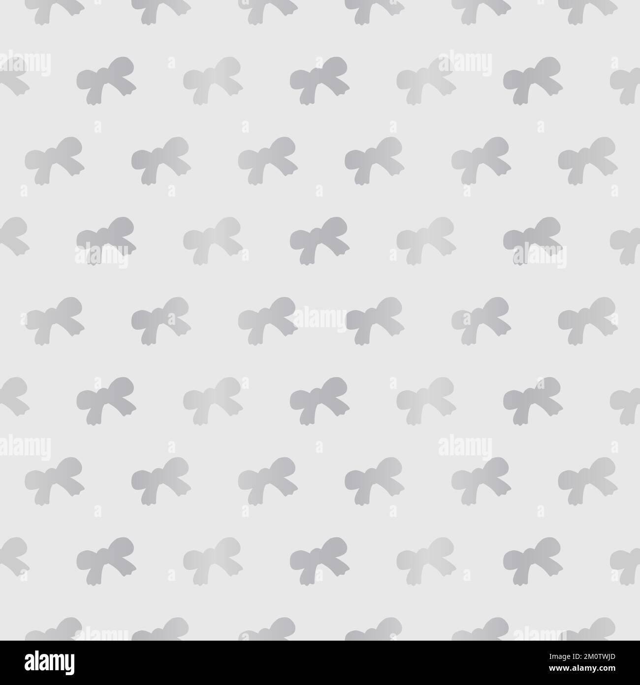 Silver vector bows seamless pattern Stock Vector