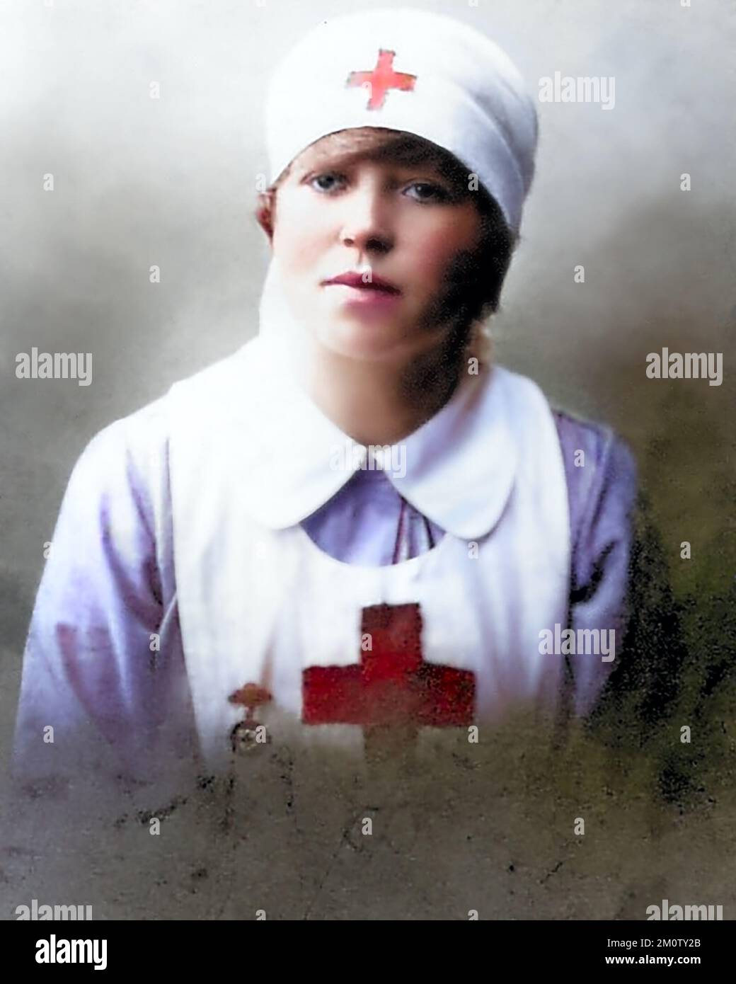 Early 1900's Red Cross Nurse, Wendy Llewellyn Stock Photo