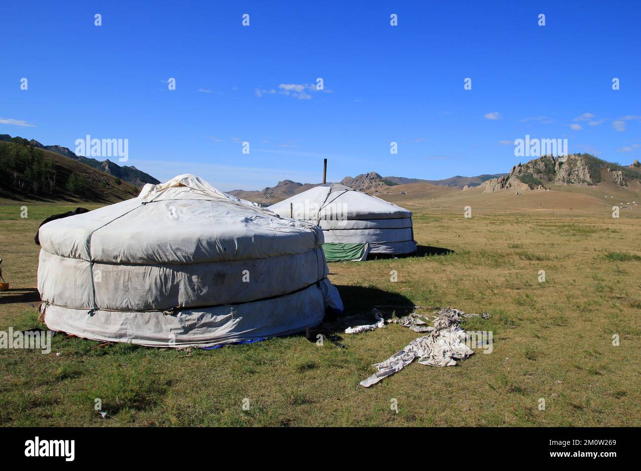 A traditional Yurt or Ger in the area of Gorkhi-Terelj National Park ...