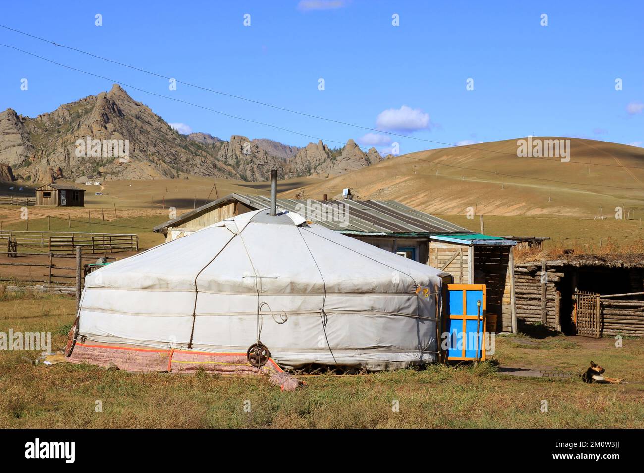 A traditional Yurt or Ger in the area of Gorkhi-Terelj National Park ...