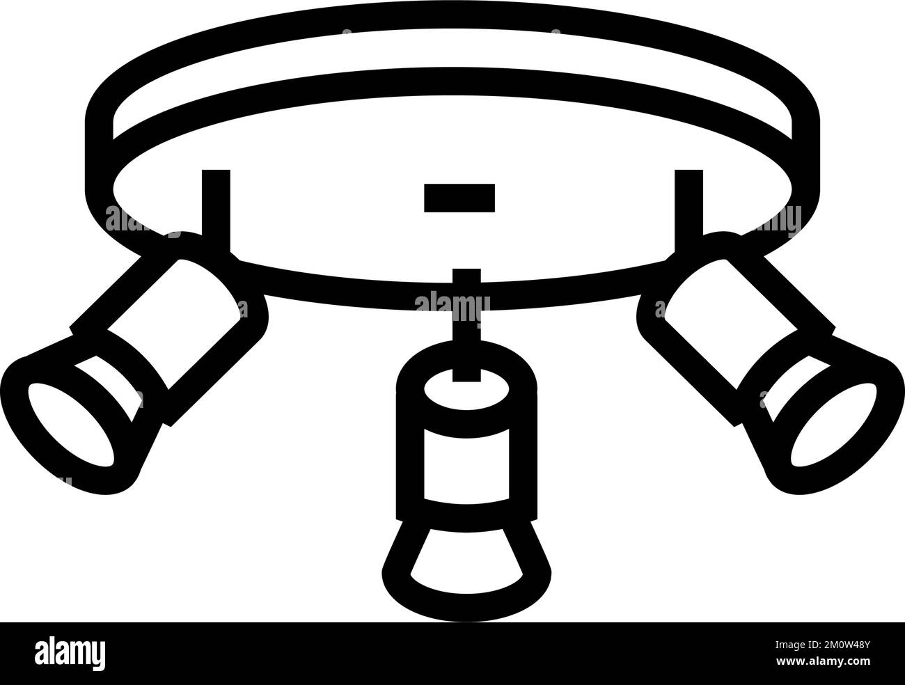 apartment lamp ceiling line icon vector illustration Stock Vector Image ...