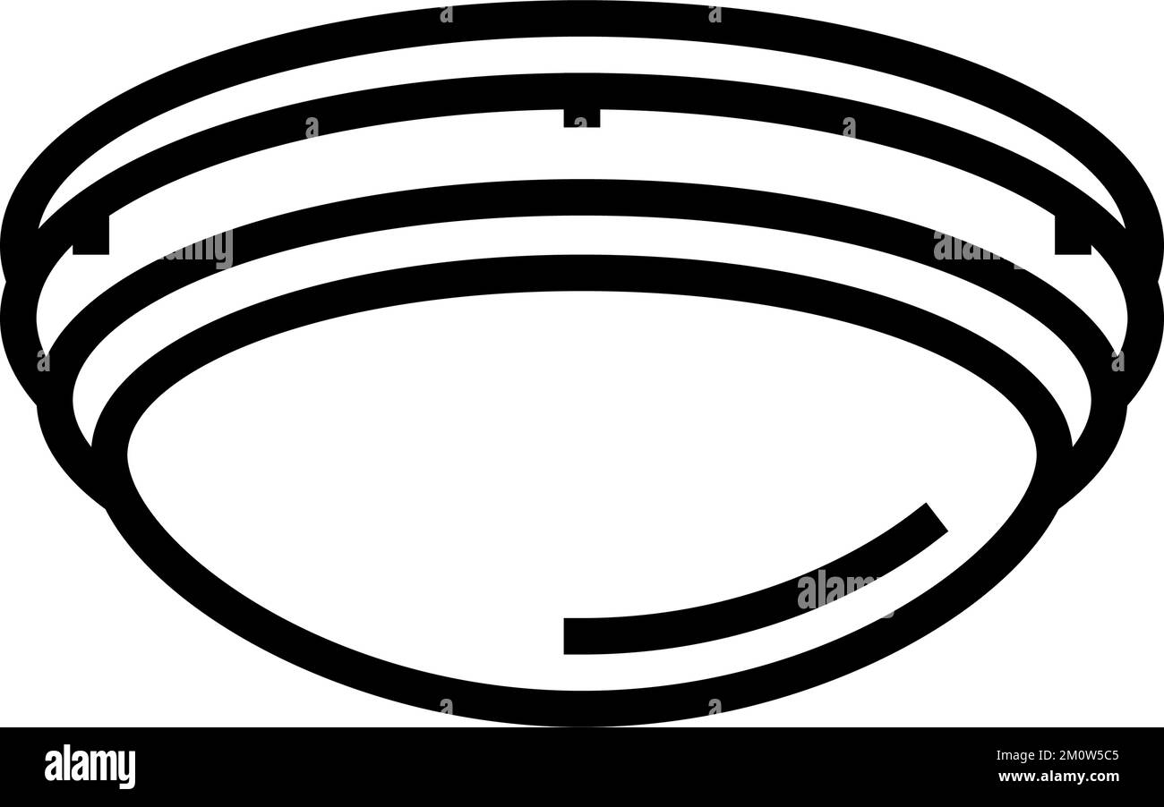 indoor lamp ceiling line icon vector illustration Stock Vector Image ...