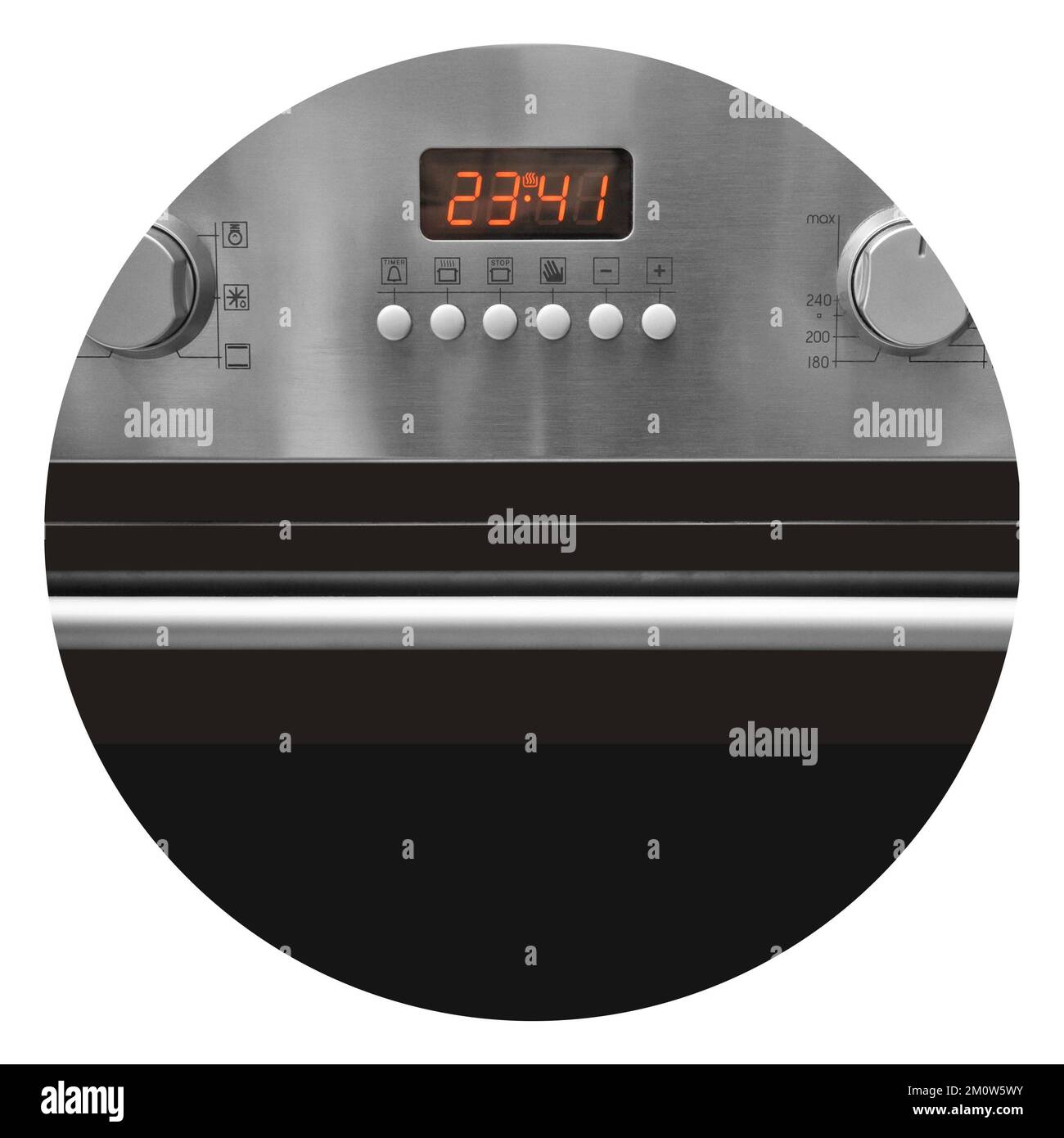 Modern kitchen has an oven and the control panel, oven control panel Stock Photo Alamy