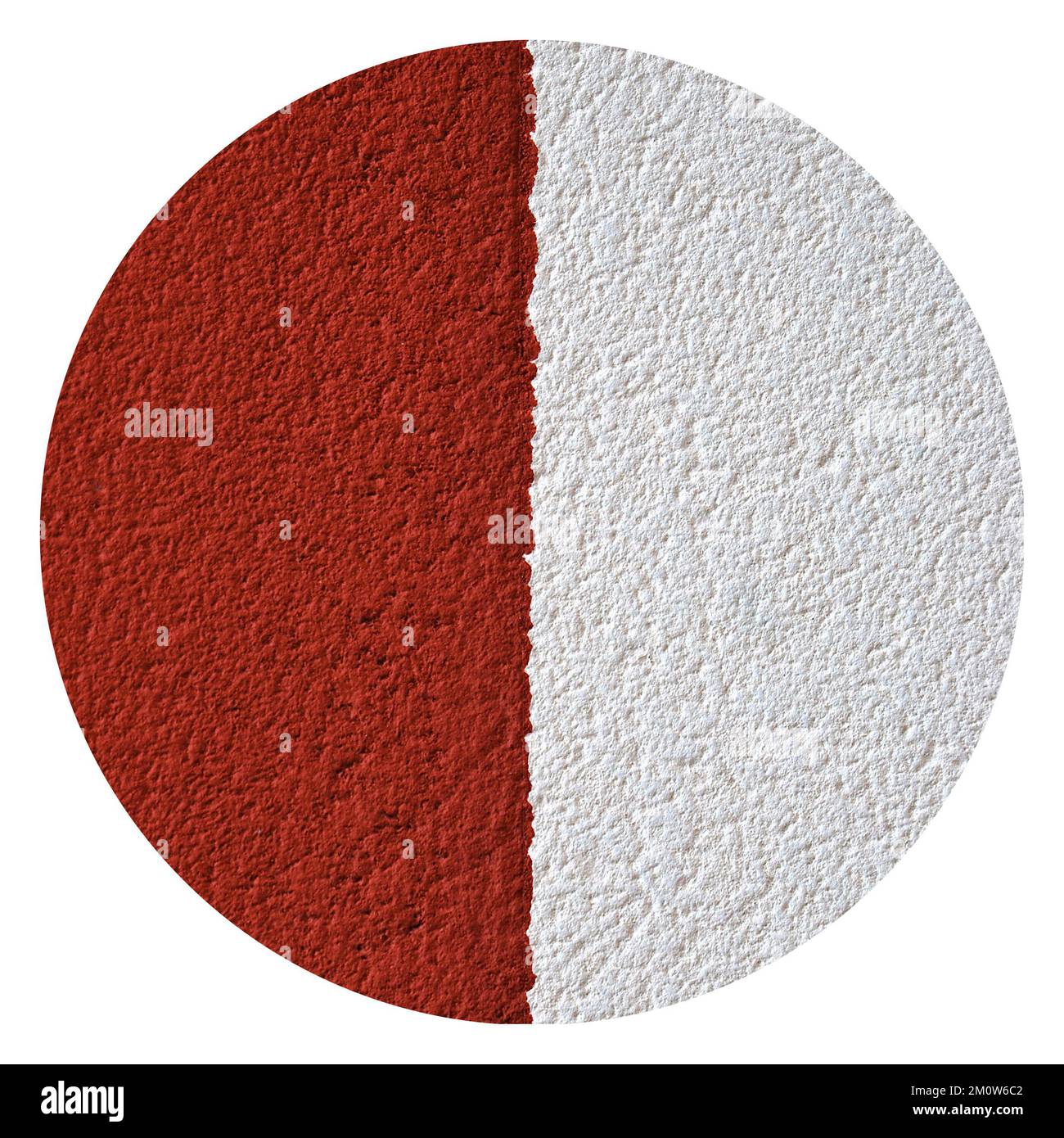 Red and white colored wall texture with rough surface, two color rough