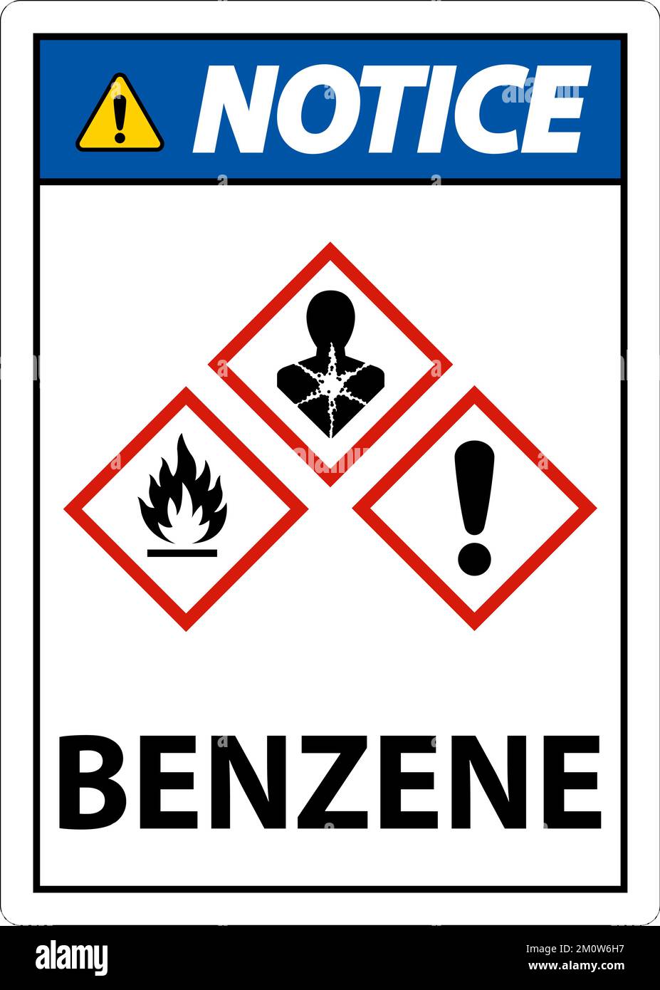 Notice Benzene GHS Sign On White Background Stock Vector Image & Art