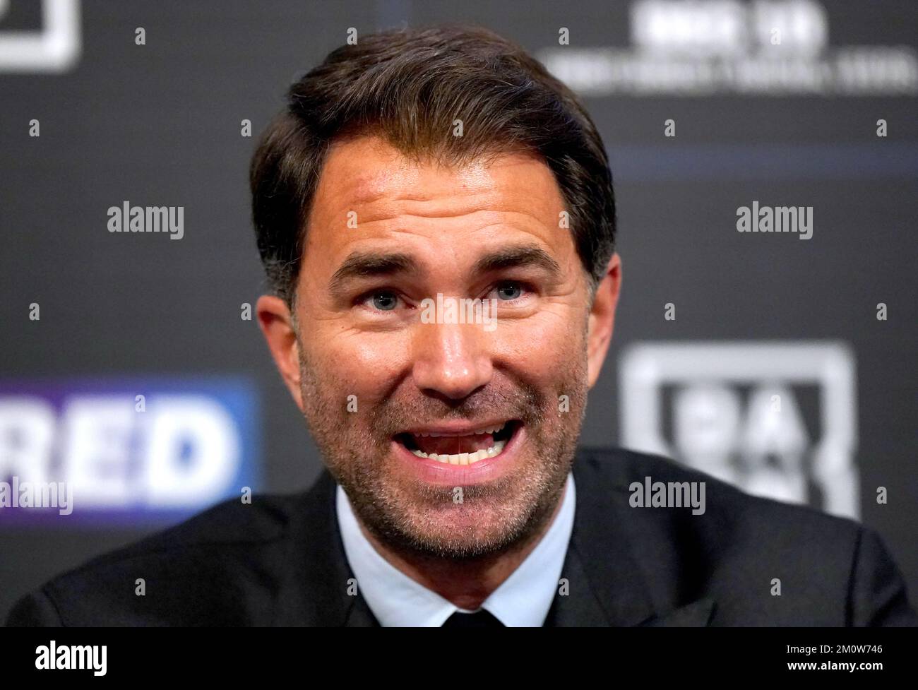 Boxing promoter Eddie Hearn during a press conference at Aspire, Leeds. Picture date: Thursday December 8, 2022. Stock Photo