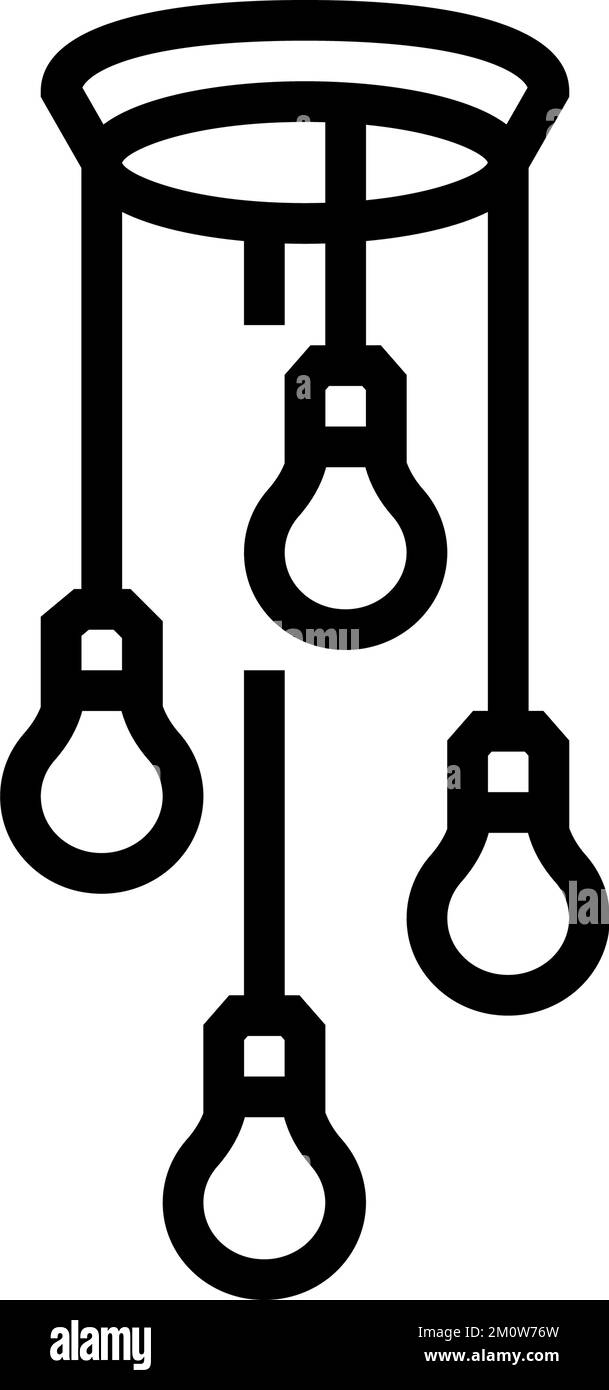 style lamp ceiling line icon vector illustration Stock Vector Image ...