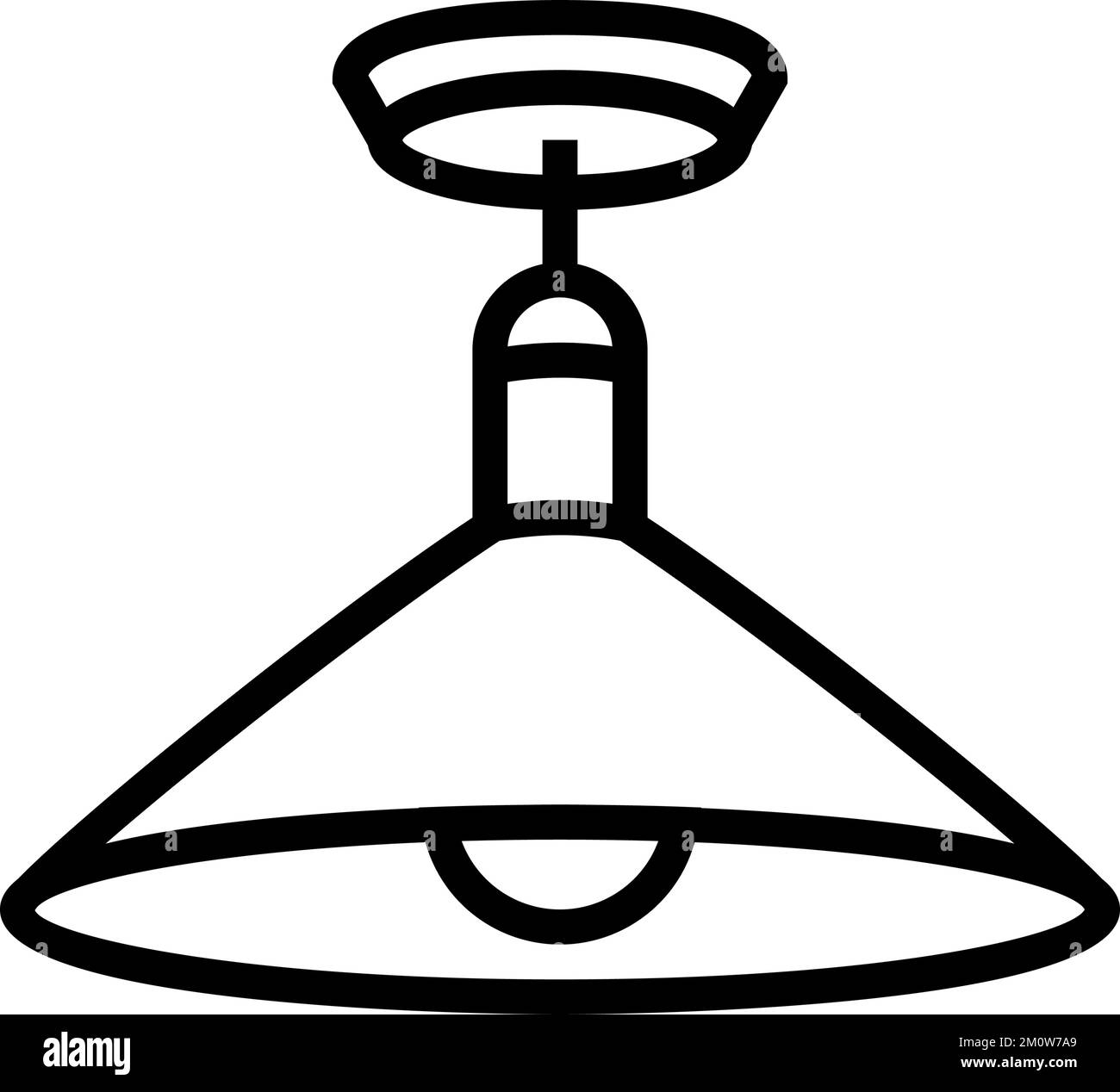 metal lamp ceiling line icon vector illustration Stock Vector Image ...