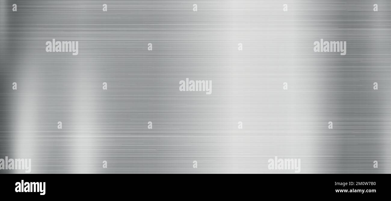 Silver texture, steel panoramic background template - Vector illustration Stock Vector