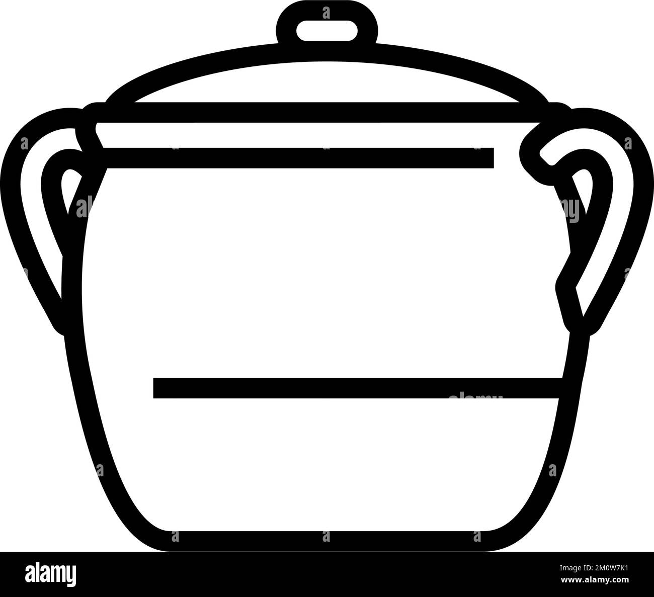 traditional pot cooking line icon vector illustration Stock Vector ...