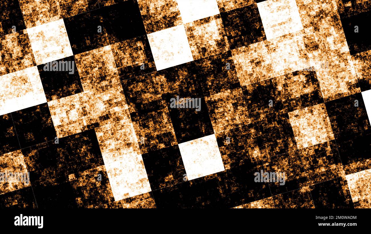 crossed black brown square rectangle blocks on abstract background with 3D rendering for square, geometrical shape and engineering concepts Stock Photo