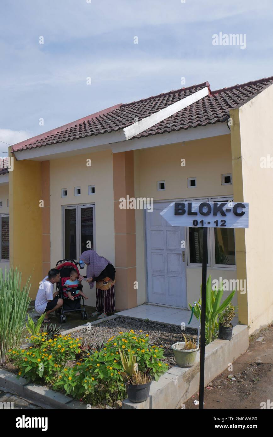 Sufficient Asian housing for a small family consisting of a father, mother and one or two children Stock Photo