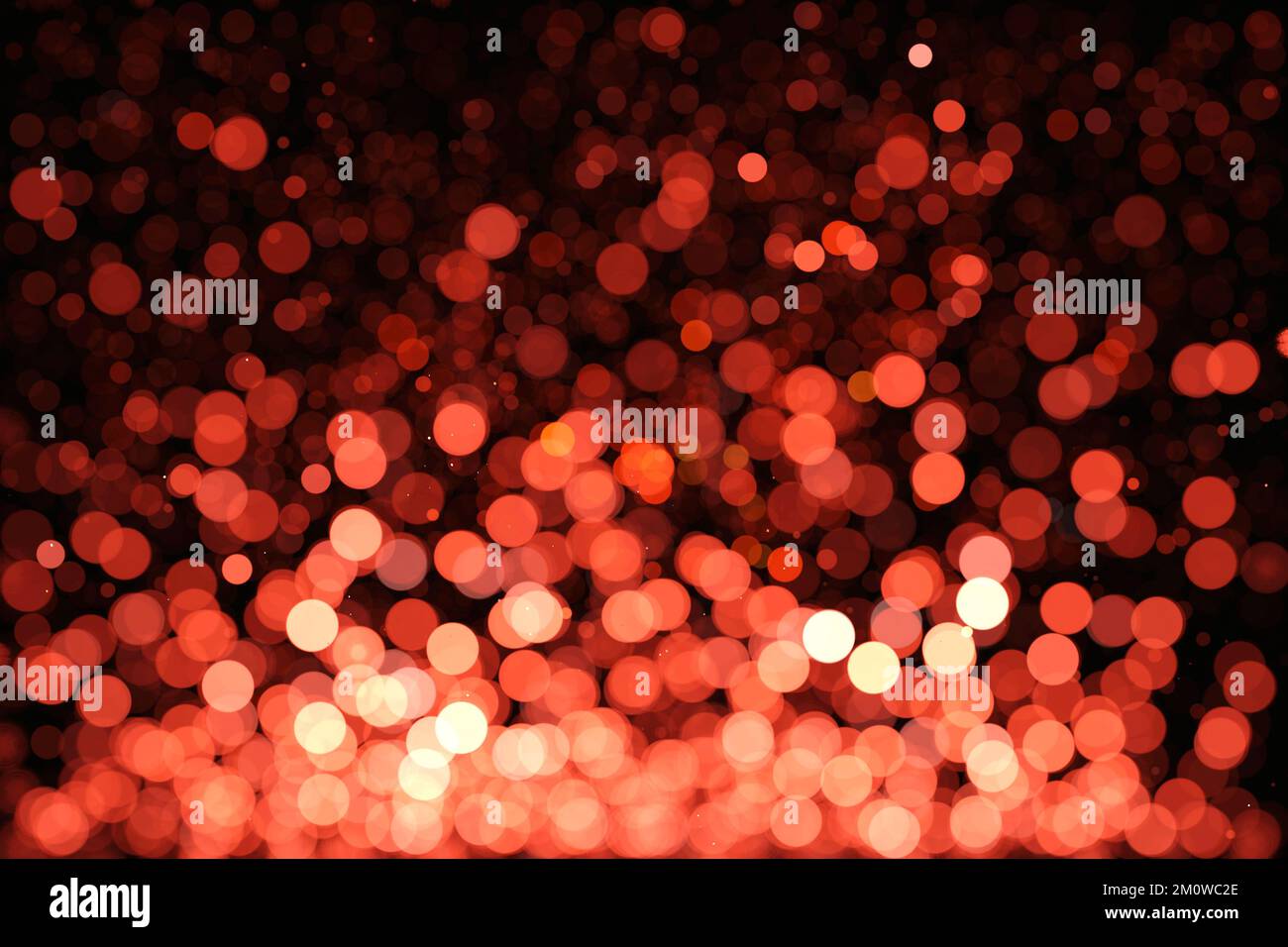 Abstract blurred defocused bokeh lights. Christmas background. Stock Photo