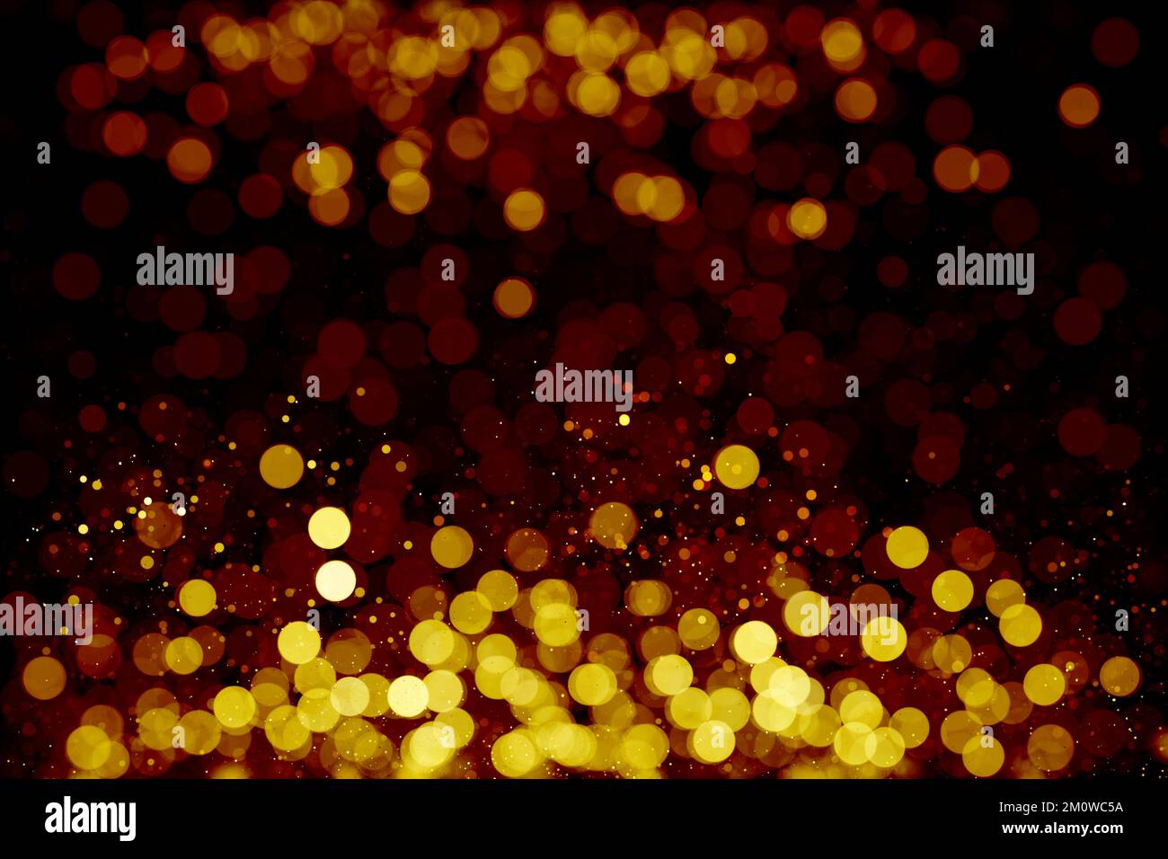 Abstract blurred defocused bokeh lights. Christmas background. Stock Photo