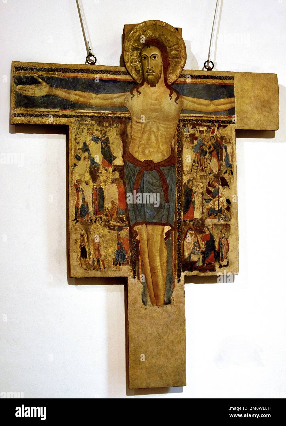 Cross, crucifixion, crucifix, Crucified, Maestro Senese Sienese