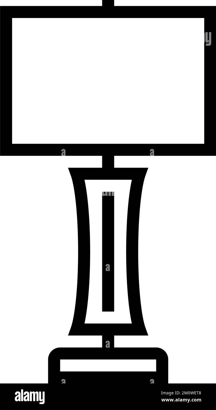 metal table lamp line icon vector illustration Stock Vector Image & Art ...